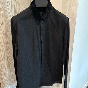 Kooples Fitted Dress Shirt with remov velvet collar, size L